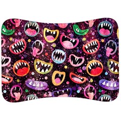 Funny Monster Mouths Velour Seat Head Rest Cushion by uniart180623