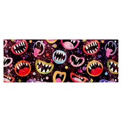 Funny Monster Mouths Banner And Sign 8  X 3  by uniart180623