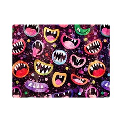 Funny Monster Mouths Premium Plush Fleece Blanket (mini) by uniart180623