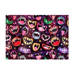 Funny Monster Mouths Crystal Sticker (a4)