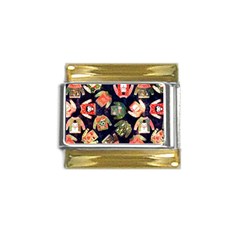 Ugly Christmas Gold Trim Italian Charm (9mm) by uniart180623