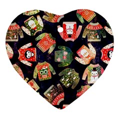 Ugly Christmas Heart Ornament (two Sides)