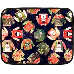 Ugly Christmas Two Sides Fleece Blanket (mini) by uniart180623