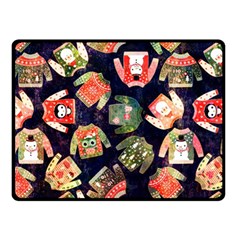 Ugly Christmas Two Sides Fleece Blanket (small) by uniart180623