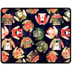 Ugly Christmas Two Sides Fleece Blanket (medium) by uniart180623