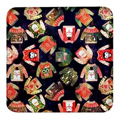 Ugly Christmas Square Glass Fridge Magnet (4 Pack)