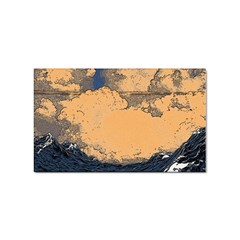 Waves Aesthetic Ocean Retro Sea Vintage Sticker (rectangular)