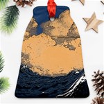 Waves Aesthetic Ocean Retro Sea Vintage Ornament (Bell) Front