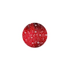 Christmas Pattern Red 1  Mini Magnets