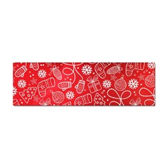 Christmas Pattern Red Sticker Bumper (100 Pack)