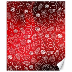 Christmas Pattern Red Canvas 20  X 24 