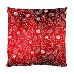 Christmas Pattern Red Standard Cushion Case (two Sides)