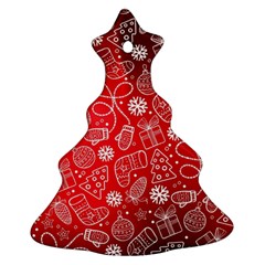 Christmas Pattern Red Ornament (christmas Tree) 