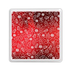 Christmas Pattern Red Memory Card Reader (square)