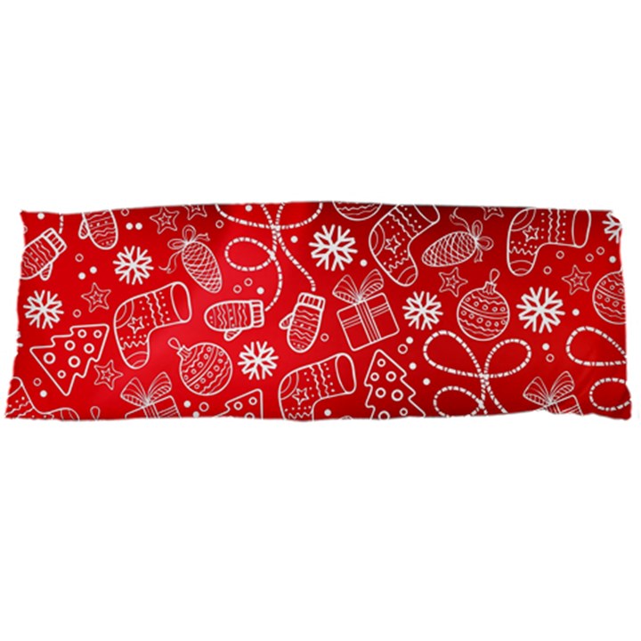 Christmas Pattern Red Body Pillow Case Dakimakura (Two Sides)