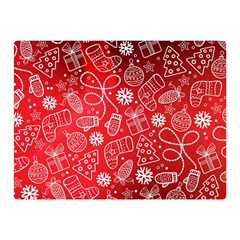 Christmas Pattern Red Two Sides Premium Plush Fleece Blanket (mini) by uniart180623