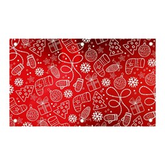 Christmas Pattern Red Banner And Sign 5  X 3  by uniart180623