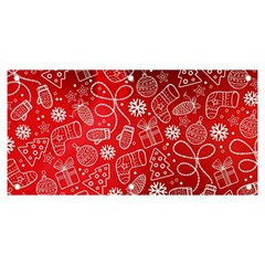 Christmas Pattern Red Banner And Sign 6  X 3  by uniart180623