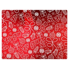 Christmas Pattern Red Two Sides Premium Plush Fleece Blanket (extra Small) by uniart180623