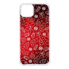 Christmas Pattern Red Iphone 14 Plus Tpu Uv Print Case by uniart180623