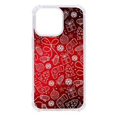 Christmas Pattern Red Iphone 13 Pro Tpu Uv Print Case by uniart180623