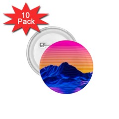 Sun Ultra Artistic 3d Illustration Sunset 1 75  Buttons (10 Pack)