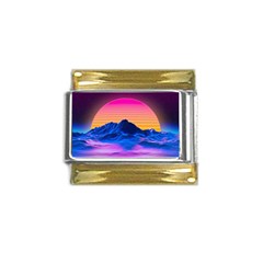 Sun Ultra Artistic 3d Illustration Sunset Gold Trim Italian Charm (9mm) by uniart180623