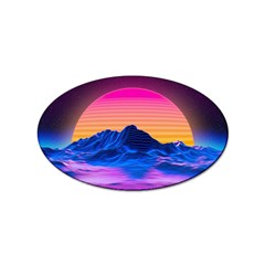 Sun Ultra Artistic 3d Illustration Sunset Sticker Oval (10 Pack) by uniart180623