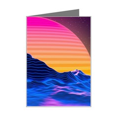 Sun Ultra Artistic 3d Illustration Sunset Mini Greeting Card by uniart180623