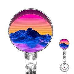 Sun Ultra Artistic 3d Illustration Sunset Stainless Steel Nurses Watch by uniart180623