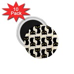 Black Cats And Dots Koteto Cat Pattern Kitty 1.75  Magnets (10 pack)  Front