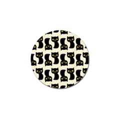 Black Cats And Dots Koteto Cat Pattern Kitty Golf Ball Marker by uniart180623