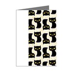 Black Cats And Dots Koteto Cat Pattern Kitty Mini Greeting Cards (Pkg of 8) Right