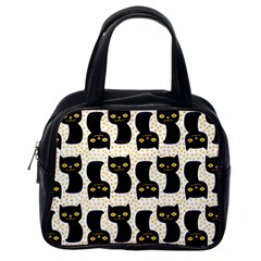 Black Cats And Dots Koteto Cat Pattern Kitty Classic Handbag (one Side) by uniart180623