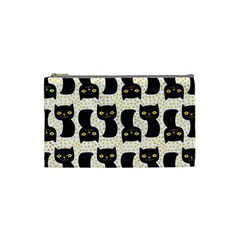 Black Cats And Dots Koteto Cat Pattern Kitty Cosmetic Bag (small) by uniart180623