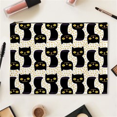 Black Cats And Dots Koteto Cat Pattern Kitty Cosmetic Bag (xl) by uniart180623