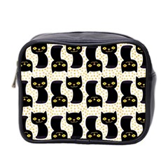 Black Cats And Dots Koteto Cat Pattern Kitty Mini Toiletries Bag (two Sides) by uniart180623