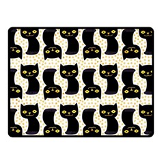 Black Cats And Dots Koteto Cat Pattern Kitty Two Sides Fleece Blanket (small) by uniart180623