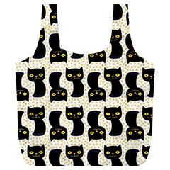 Black Cats And Dots Koteto Cat Pattern Kitty Full Print Recycle Bag (xxl) by uniart180623