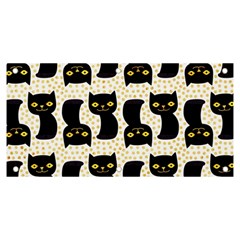 Black Cats And Dots Koteto Cat Pattern Kitty Banner And Sign 6  X 3  by uniart180623