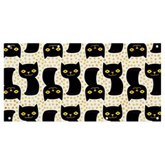 Black Cats And Dots Koteto Cat Pattern Kitty Banner And Sign 8  X 4  by uniart180623