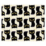 Black Cats And Dots Koteto Cat Pattern Kitty Premium Plush Fleece Blanket (Small) 50 x40  Blanket Front