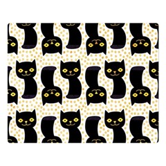 Black Cats And Dots Koteto Cat Pattern Kitty Premium Plush Fleece Blanket (large) by uniart180623