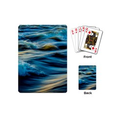 Waves Abstract Playing Cards Single Design (mini) by uniart180623