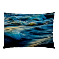 Waves Abstract Pillow Case (two Sides) by uniart180623