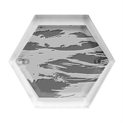 Waves Abstract Hexagon Wood Jewelry Box by uniart180623