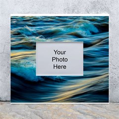 Waves Abstract White Wall Photo Frame 5  X 7  by uniart180623