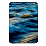 Waves Abstract Rectangular Glass Fridge Magnet (4 pack) Front