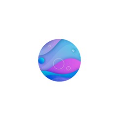 Colorful Blue Purple Wave 1  Mini Magnets