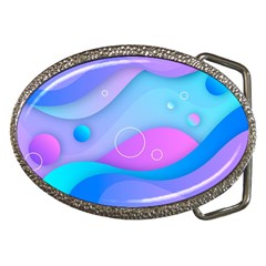 Colorful Blue Purple Wave Belt Buckles